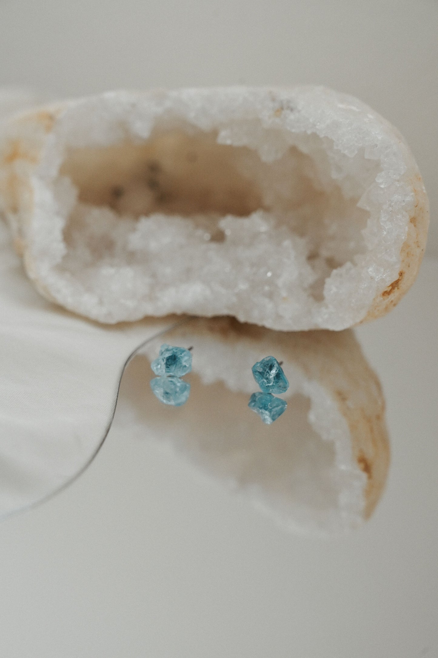 Raw Apatite Studs