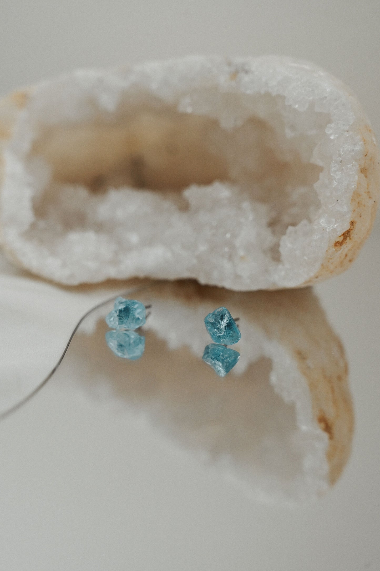 Raw Apatite Studs