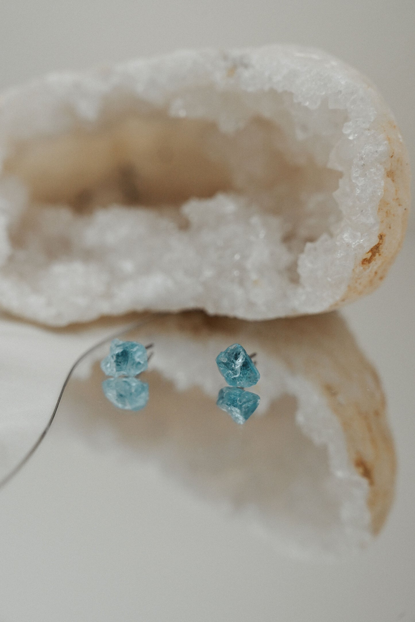 Raw Apatite Studs