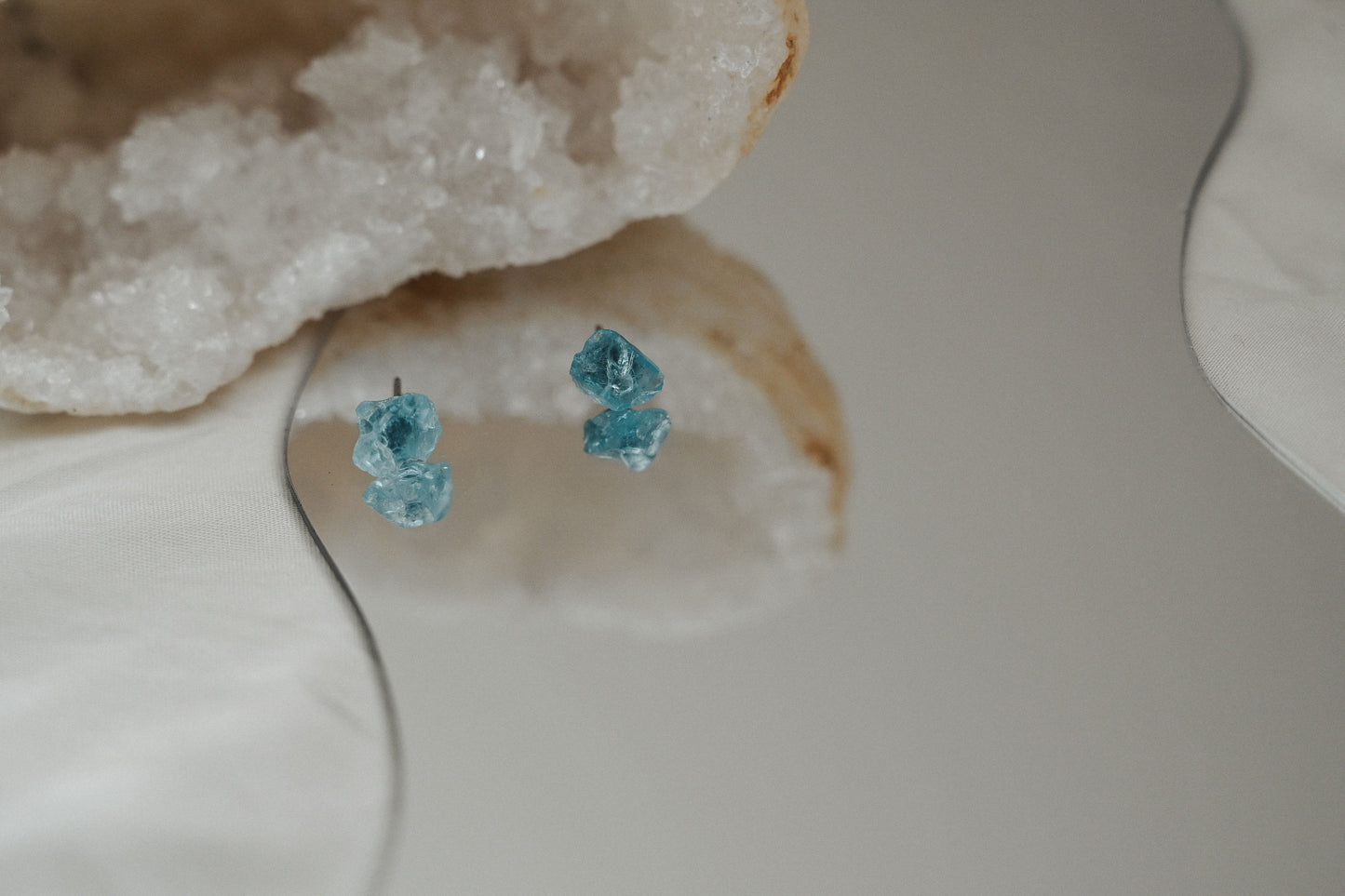 Raw Apatite Studs