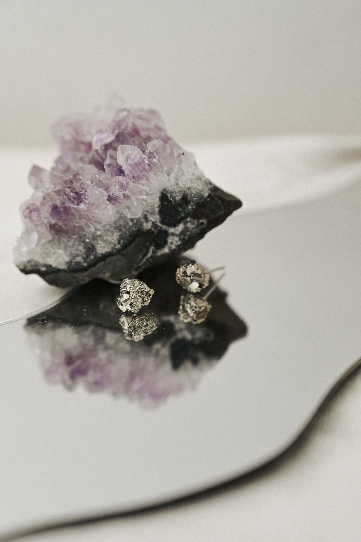 Raw Pyrite Studs