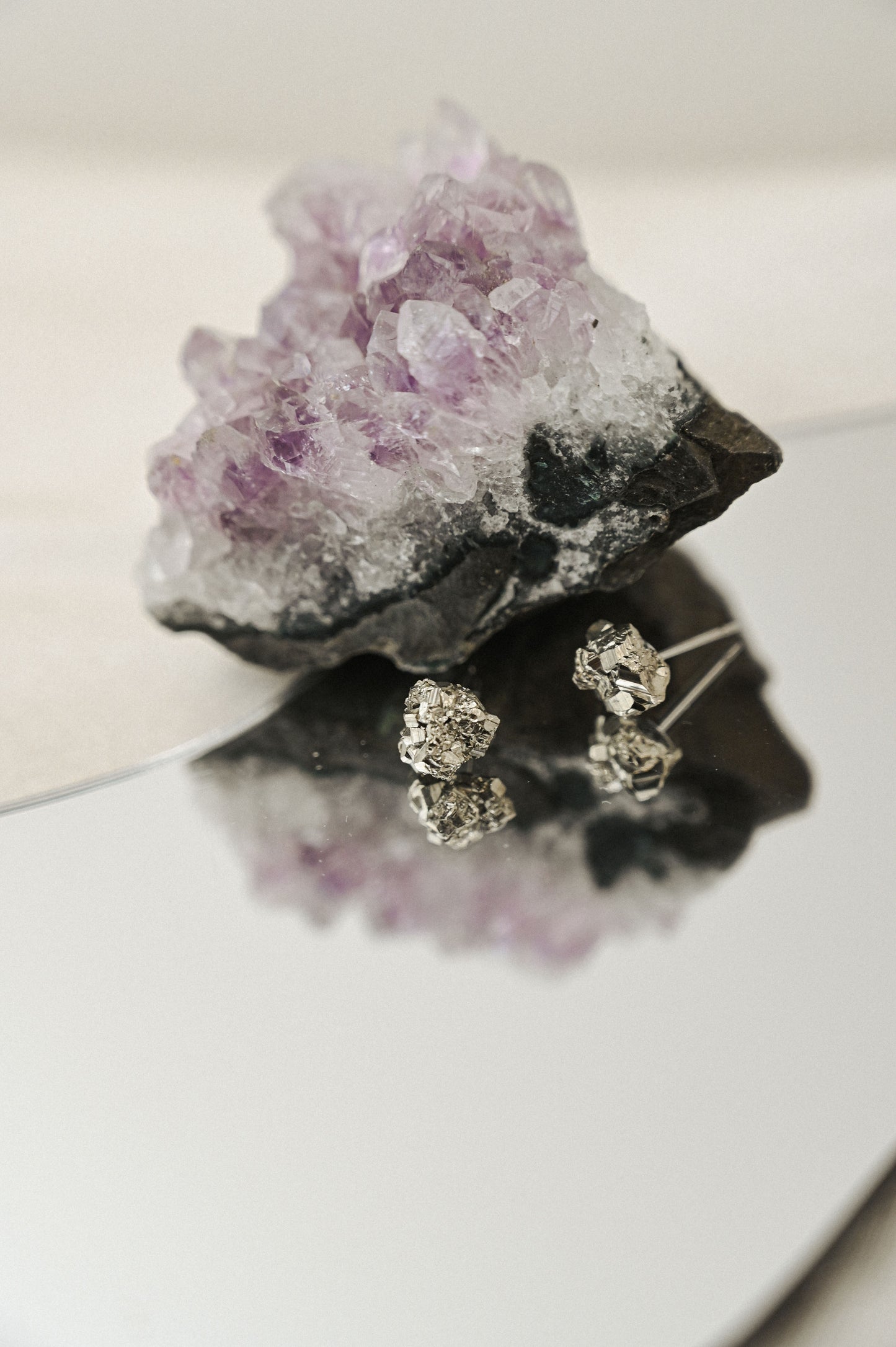 Raw Pyrite Studs