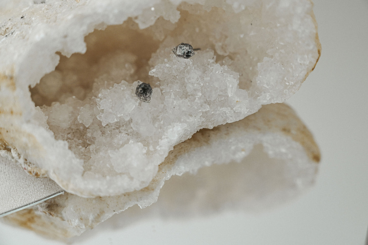 Raw Herkimer Diamond Studs