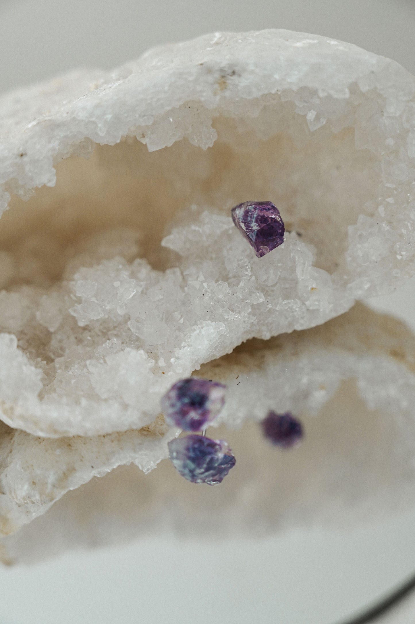 Raw Amethyst Studs