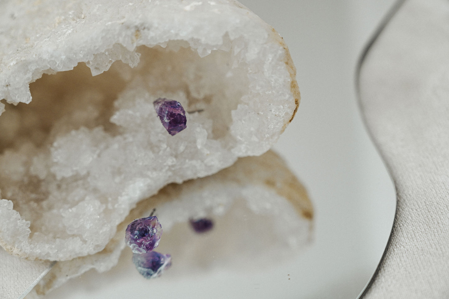 Raw Amethyst Studs