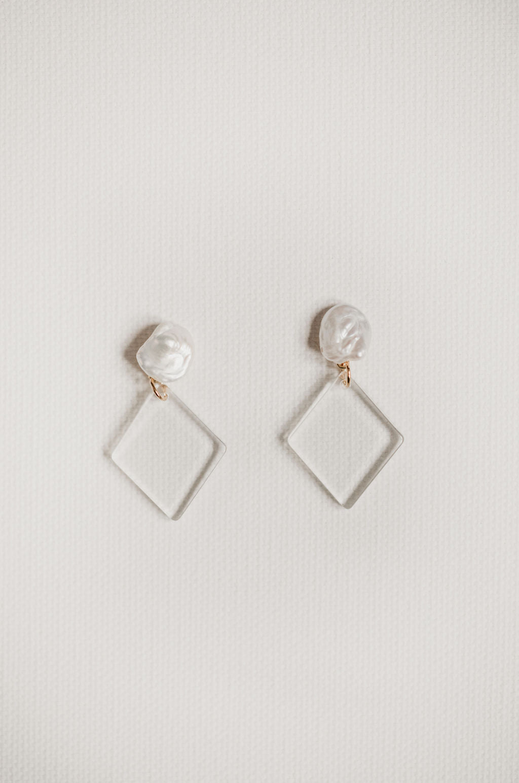 Pearl Diamond Drop Earrings