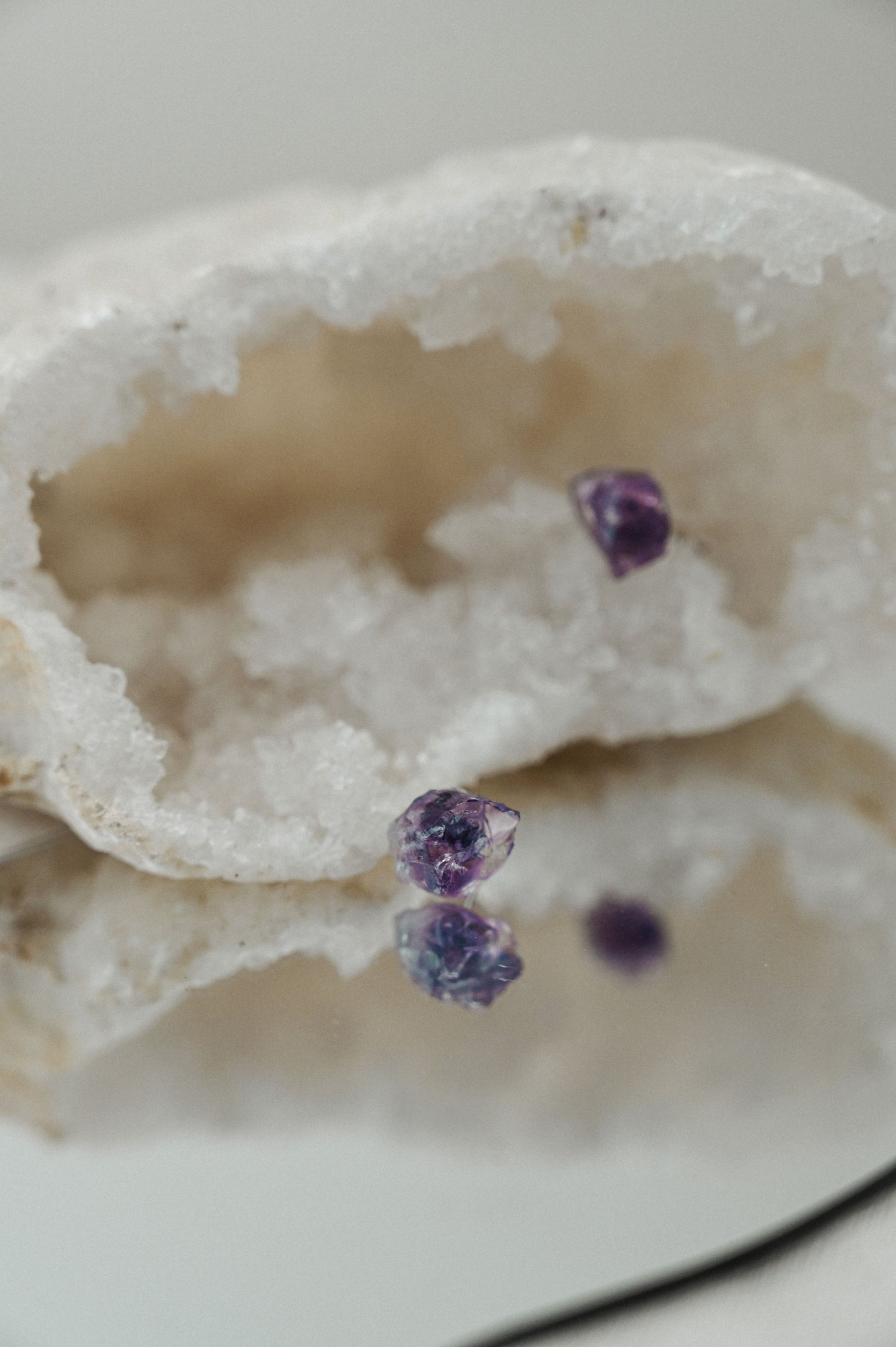 Raw Amethyst Studs